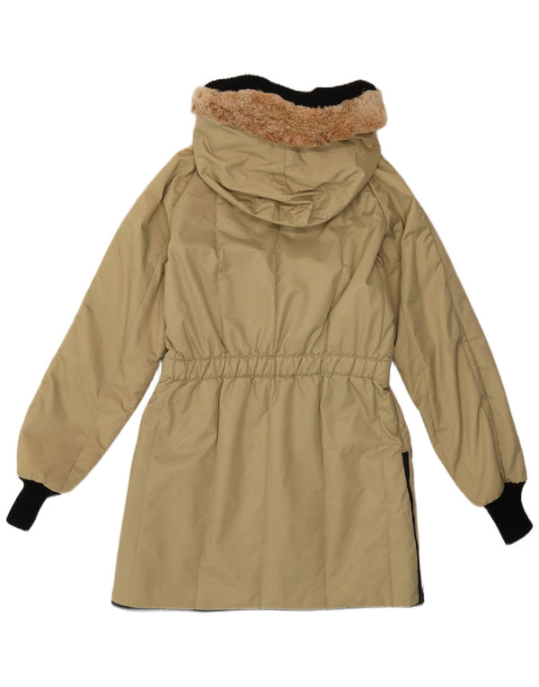 Refrigiwear Parka con capucha para mujer UK 46 Large Beige Colorblock