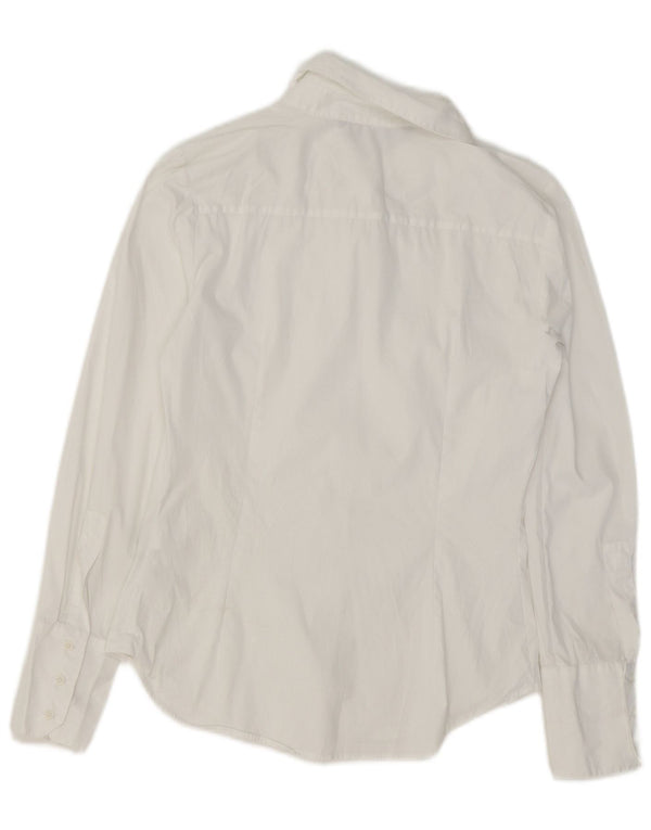ZARA Camisa Formal Mujer UK 10 Small Algodón Blanco