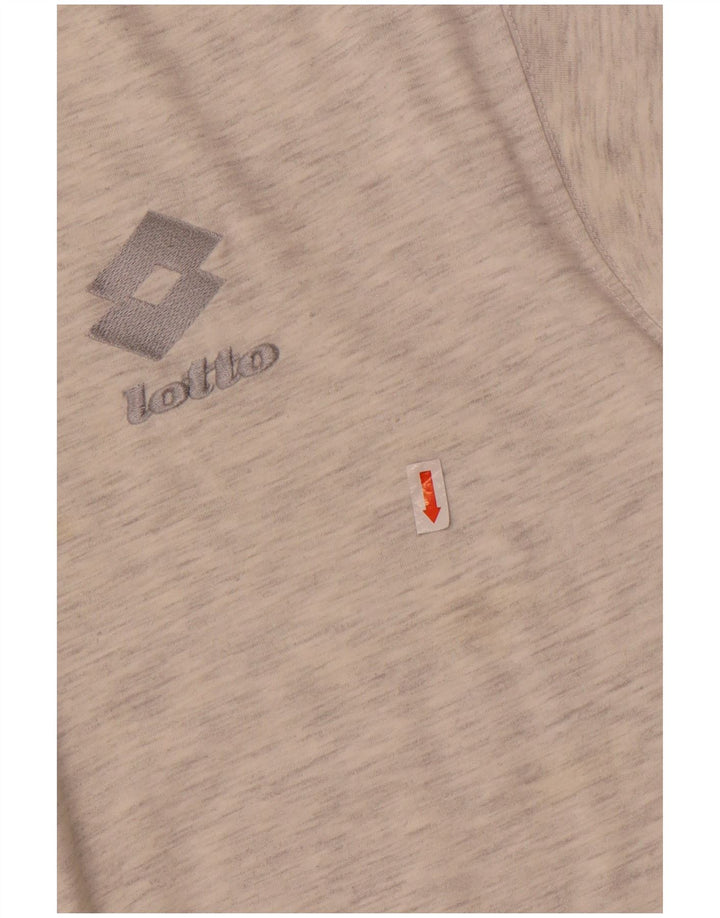 Lotto Hombre Camiseta Gráfica Top Gris Medio Moteado