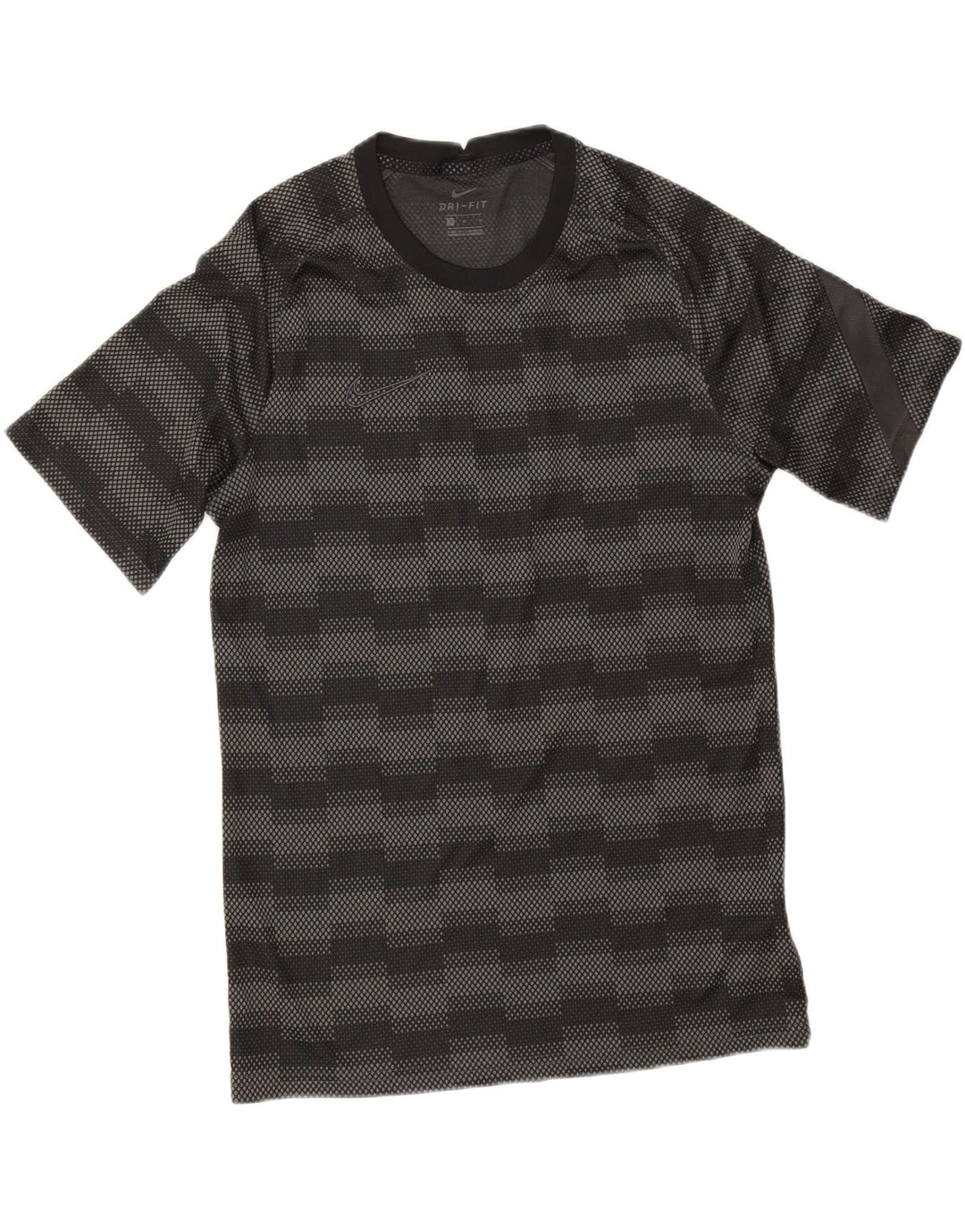 Camiseta Nike Dri Fit para hombre Top poliéster geométrico negro mediano