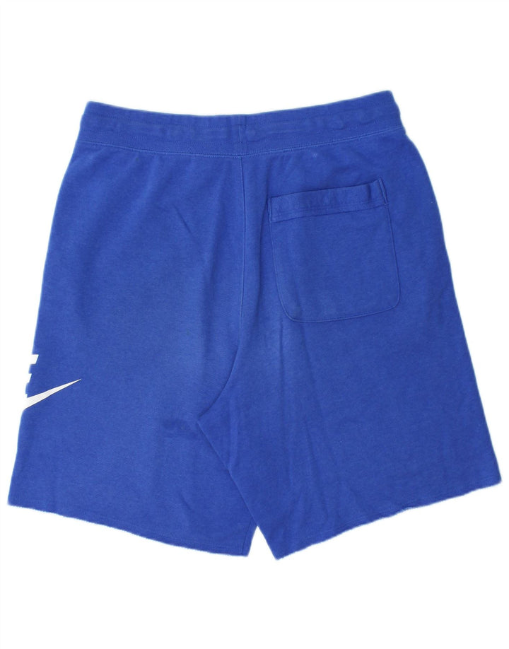 Pantalones cortos deportivos con estampado gráfico de algodón azul medio para hombre Nike