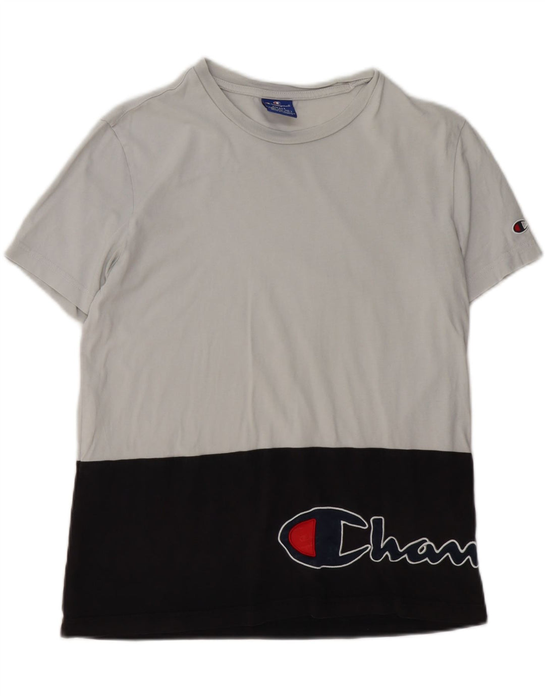 CHAMPION Camiseta gráfica para hombre Top Small Black Colorblock