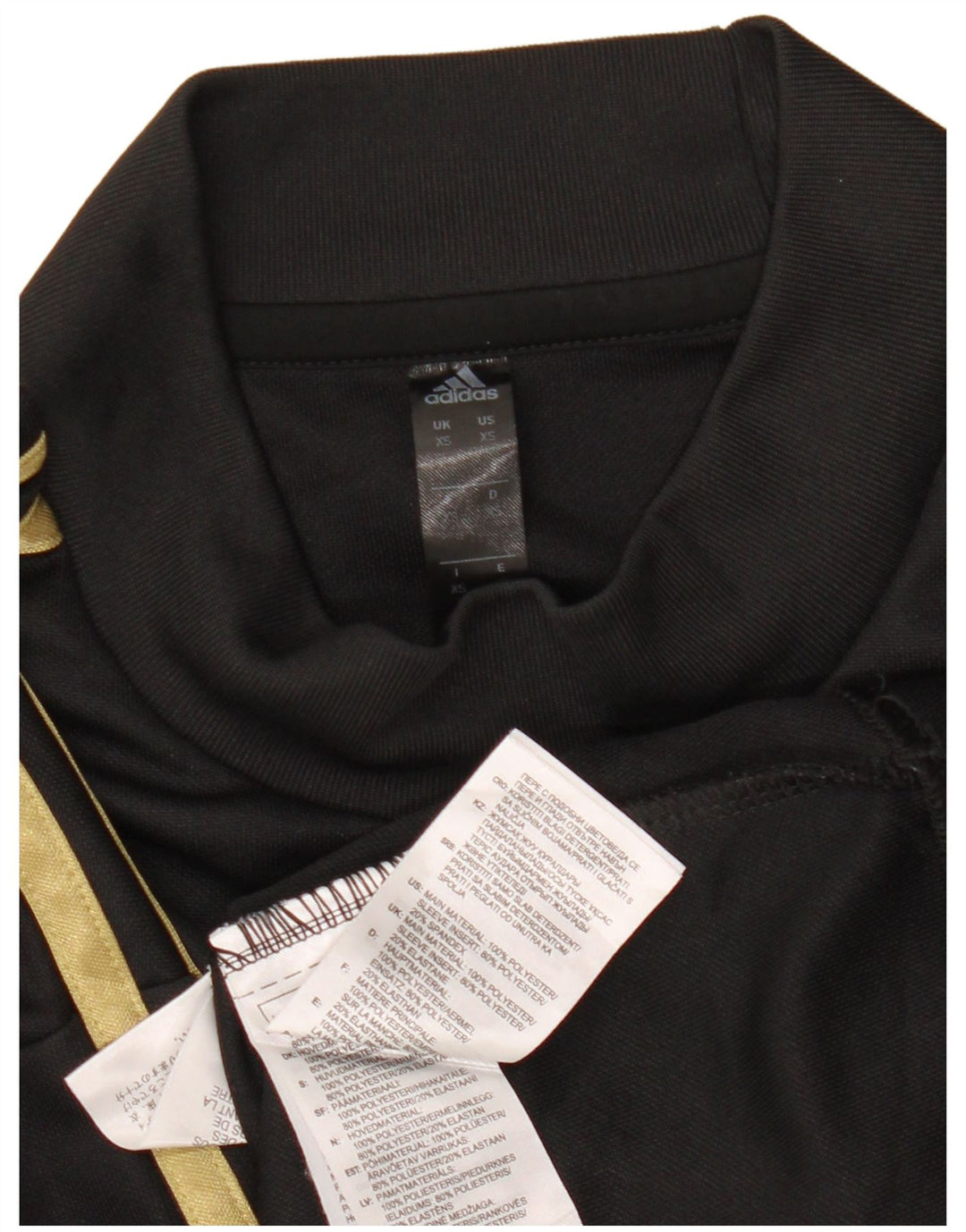 ADIDAS Hombre Real Madrid Camiseta Manga Larga XS Poliéster Negro