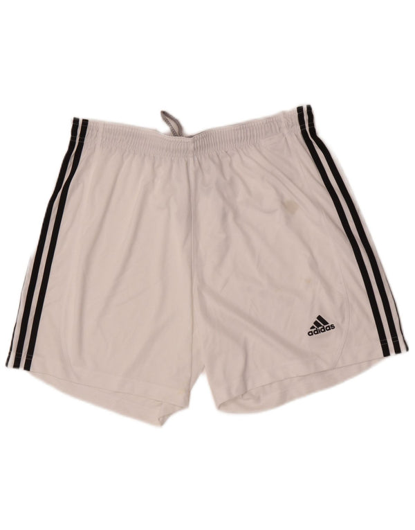 Adidas Mens Climalite Sport Shorts Grande Blanco Poliéster