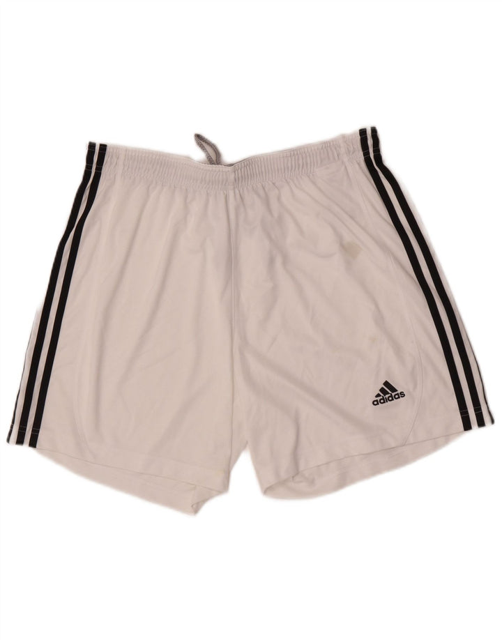 Adidas Mens Climalite Sport Shorts Grande Blanco Poliéster