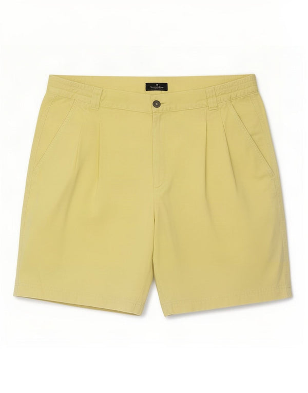 Ermenegildo Zegna Pantalones cortos chinos para hombre IT 52 XL W34 Algodón amarillo