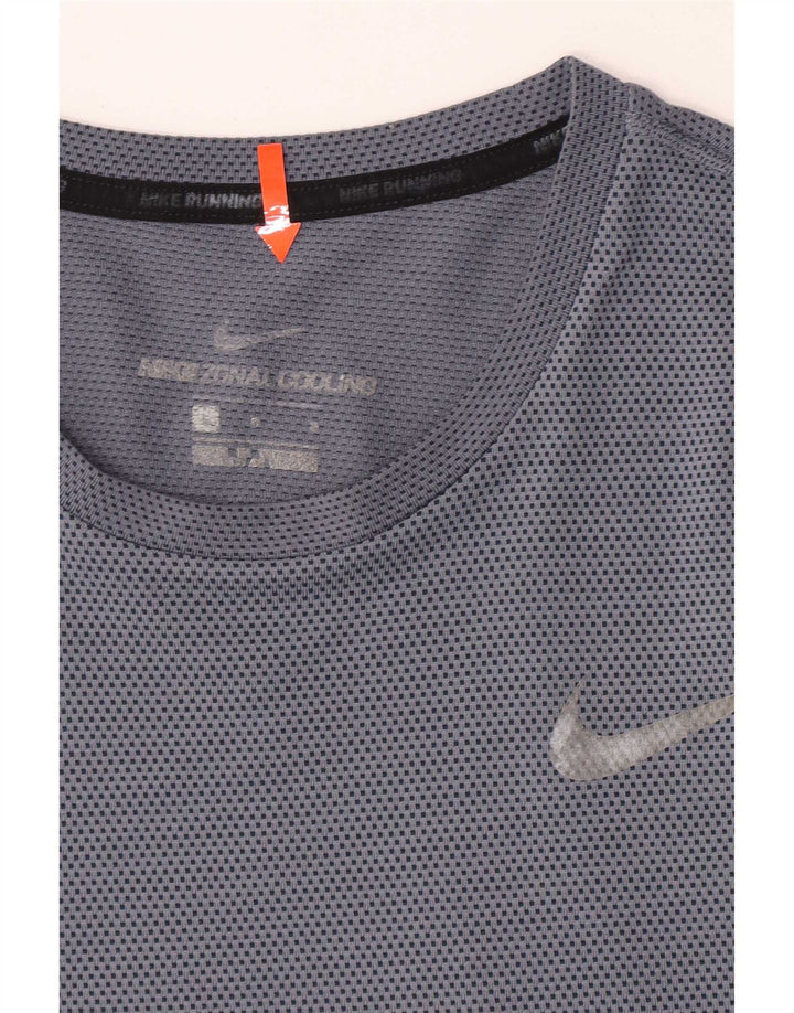 Nike Camiseta de manga corta para hombre Top Large Blue Moteado Poliéster