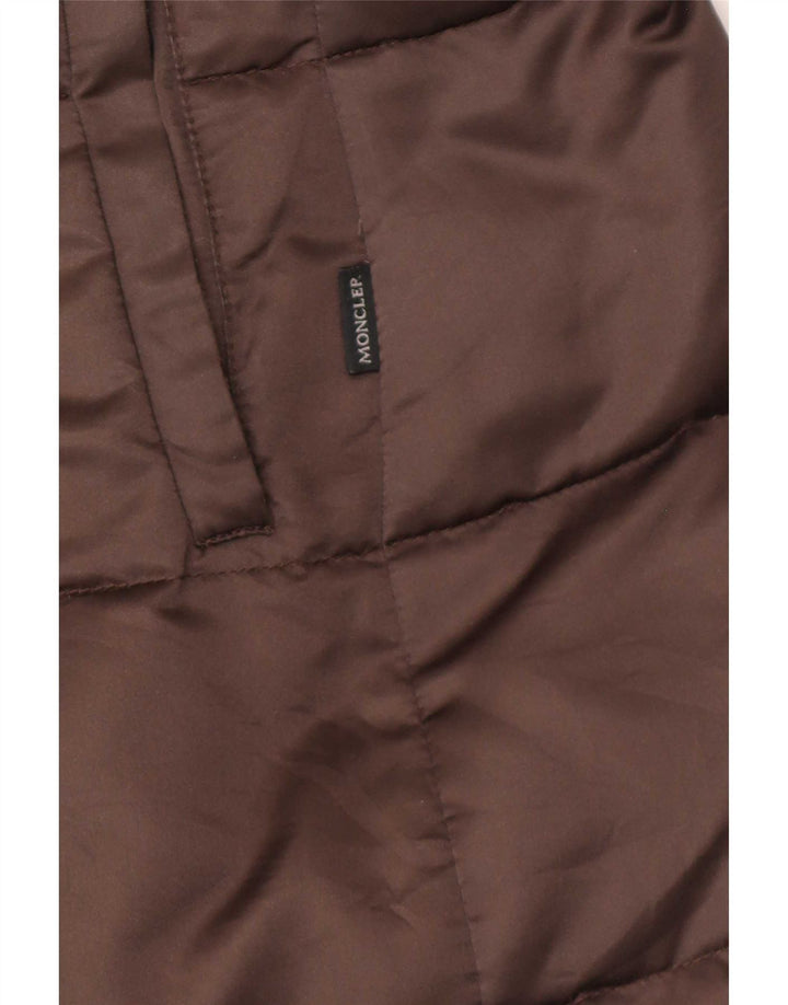 Moncler Mujer Abrigo Acolchado Talla 3 Grande Marrón