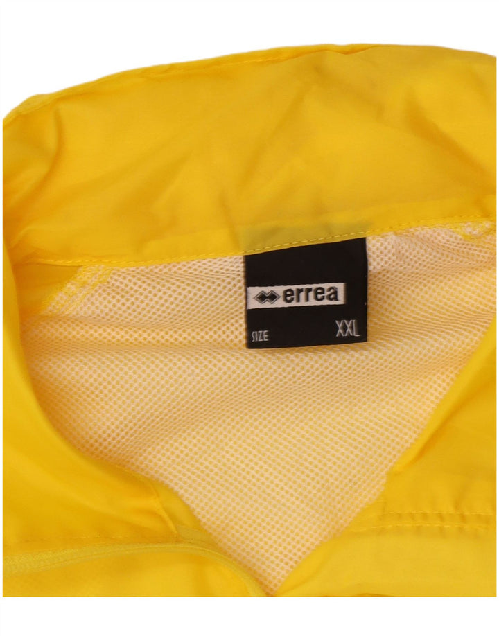 Errea Chaqueta impermeable para hombre UK 44 2XL Nylon amarillo