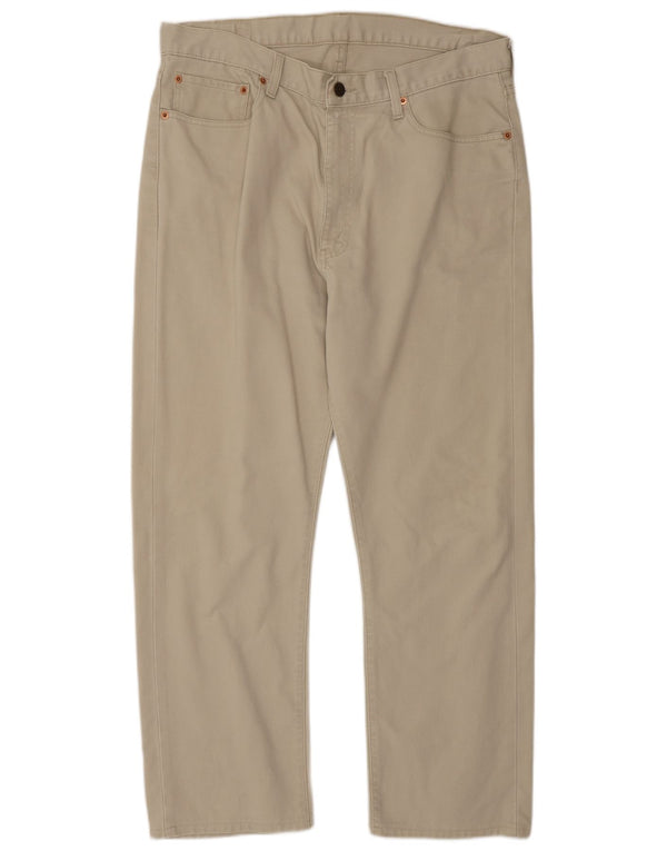 Levi's Hombre 505 Pantalones Casuales Rectos W36 L28 Algodón Beige