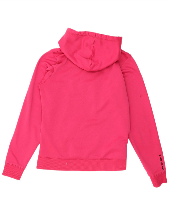Under Armour Jersey con capucha gráfica para mujer UK 44 Poliéster rosa medio