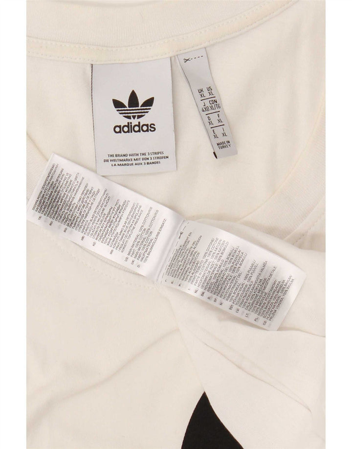 Adidas Hombre Graphic Vest Top XL Algodón Blanco