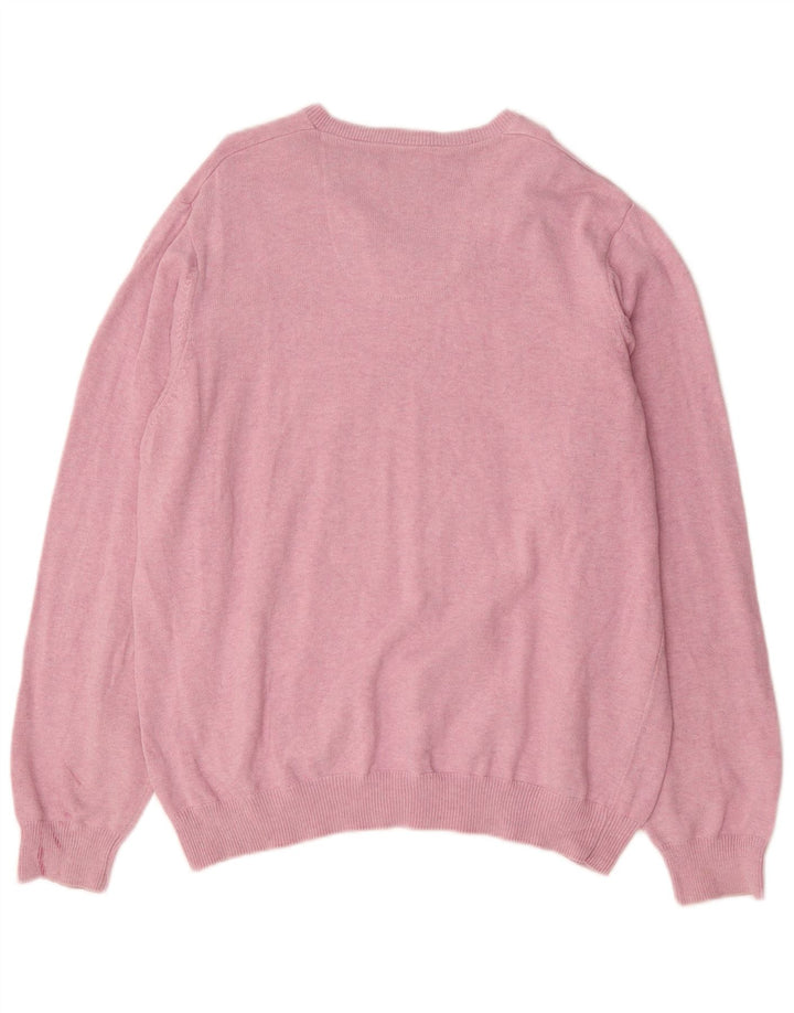 Marks & Spencer Jersey con Cuello en V para Hombre XL Algodón Rosa
