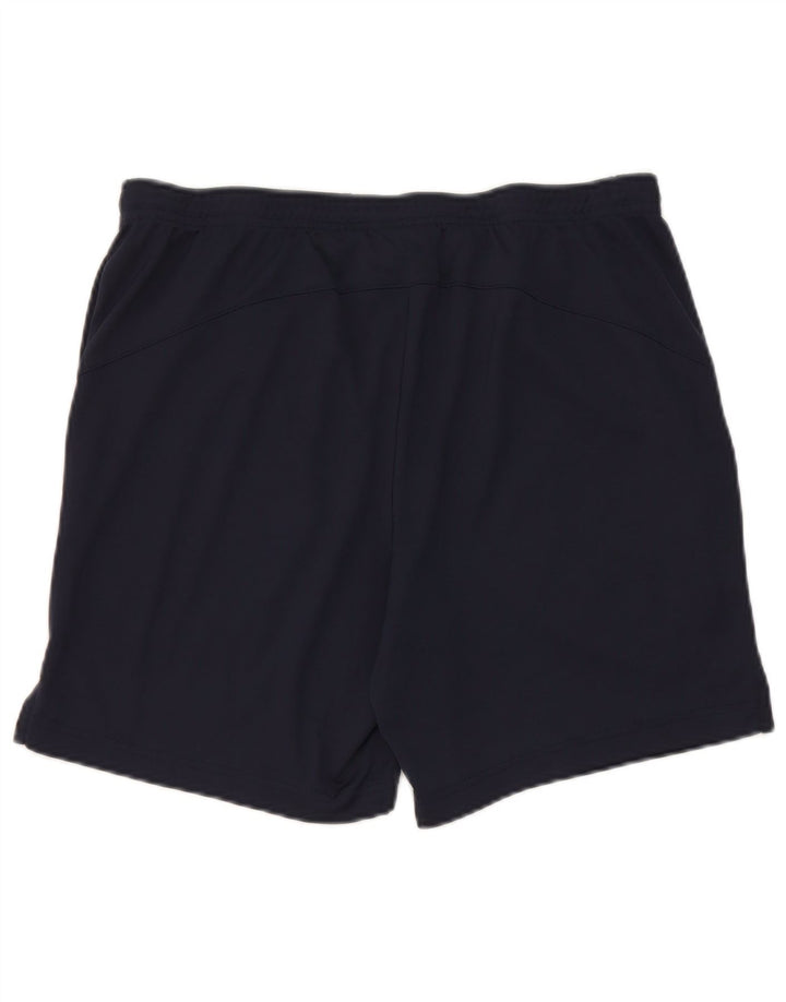 Lotto - Pantalones cortos deportivos para hombre, talla grande, poliéster azul marino