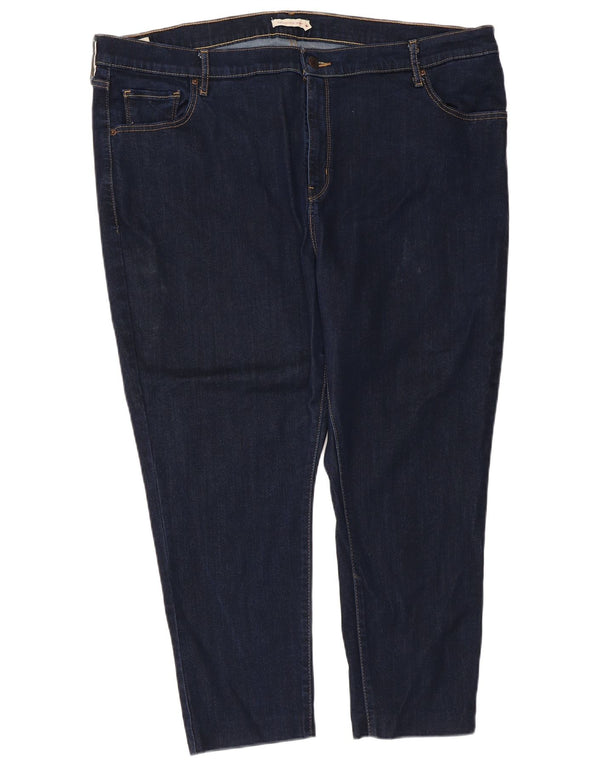 Levi's Jeans ajustados 721 de talle alto para mujer US 24 4XL W42 L24 Azul marino