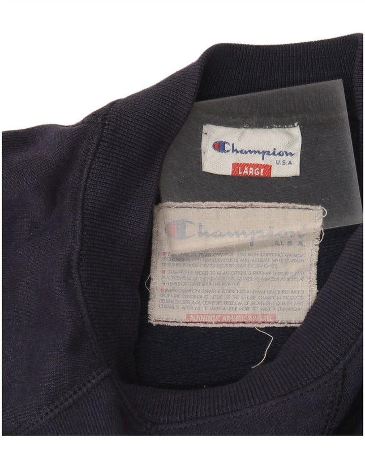 Champion Sudadera Gráfica para Hombre Jumper Large Azul Marino
