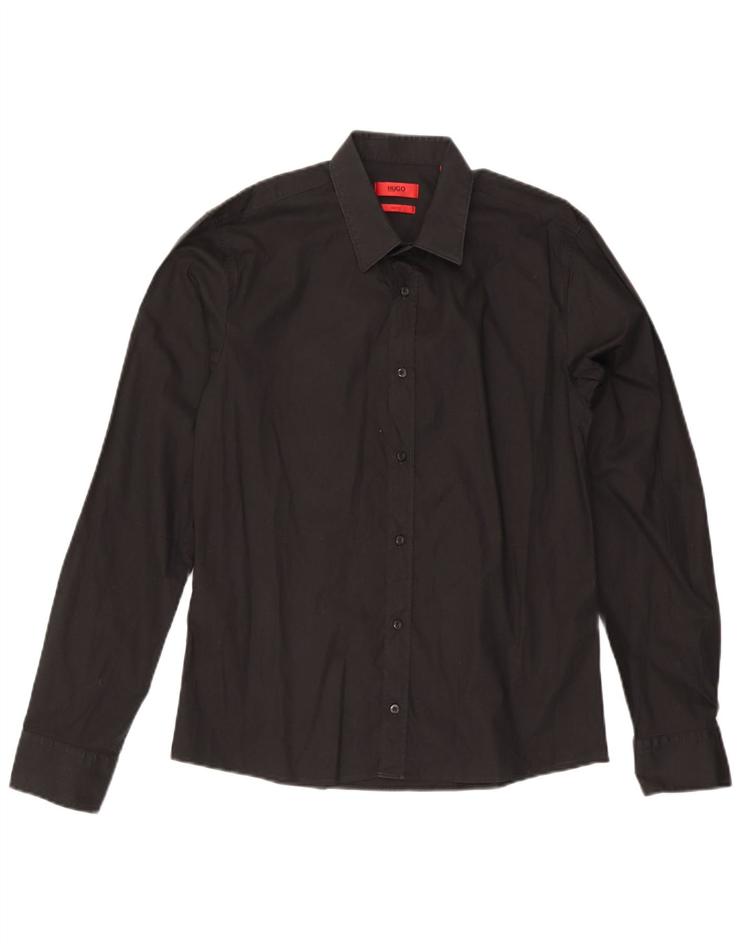 Camisas HUGO BOSS Hombre | Camisa slim fit de algodón negro mediano
