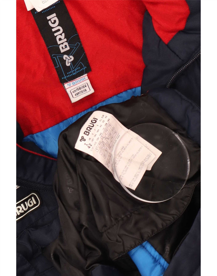Brugi Chaqueta de esquí con capucha para niño 13-14 años Azul marino Poliamida color block