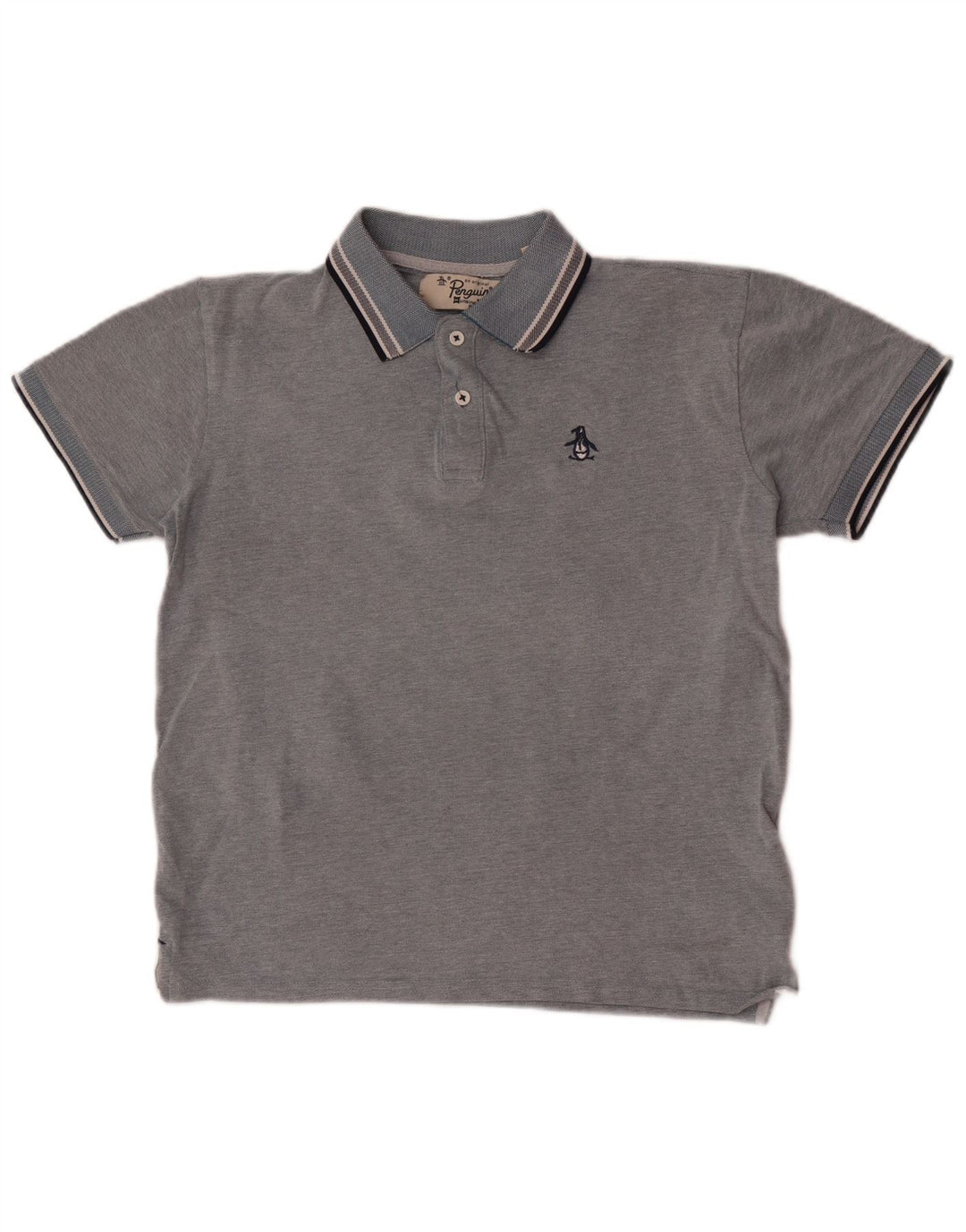 Polo Penguin De Corte Regular Para Hombre De Algodón Gris Medio