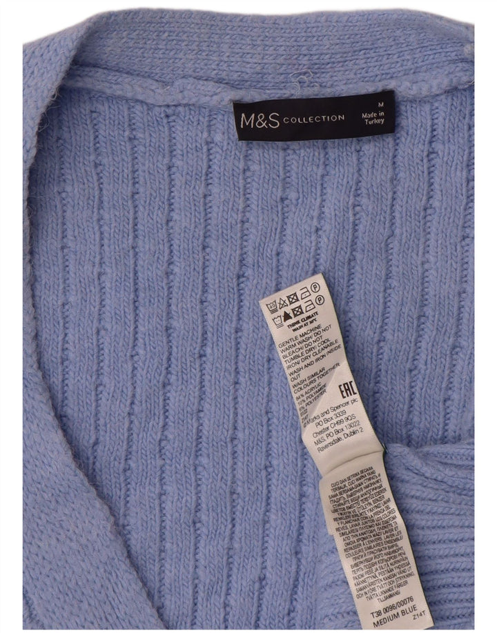 Marks & Spencer Suéter tipo cárdigan extragrande corto para mujer UK 44 Azul medio
