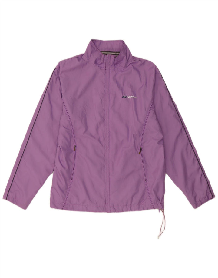 Reebok Chaqueta de chándal para mujer UK 12 Mediana Púrpura Poliéster