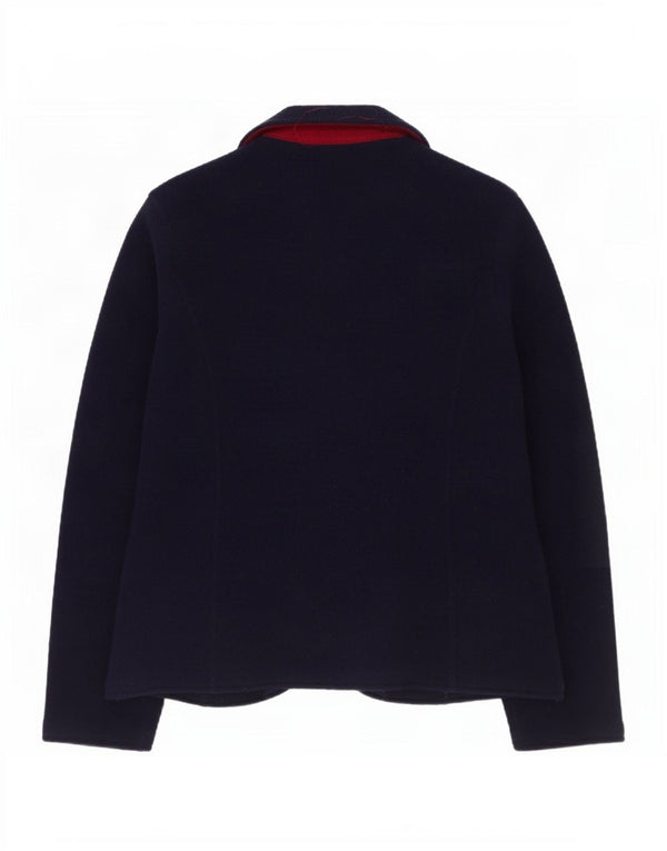 Laura Ashley Chaqueta Blazer de Punto con 3 Botones para Mujer UK 40 Azul Marino Mediano