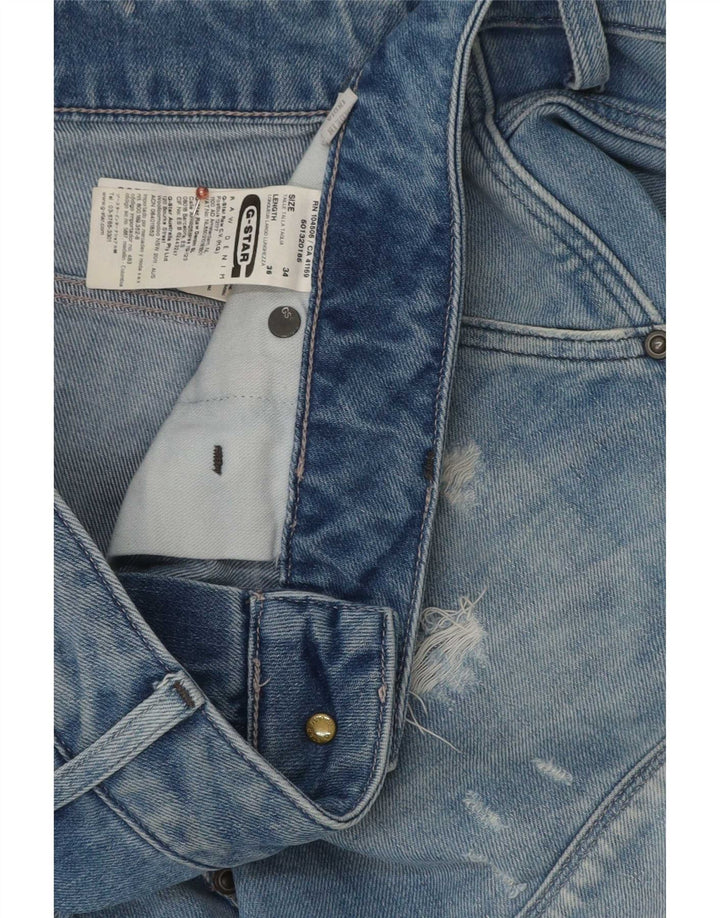 Vaqueros ajustados desgastados para hombre G-Star W34 L36 Algodón azul