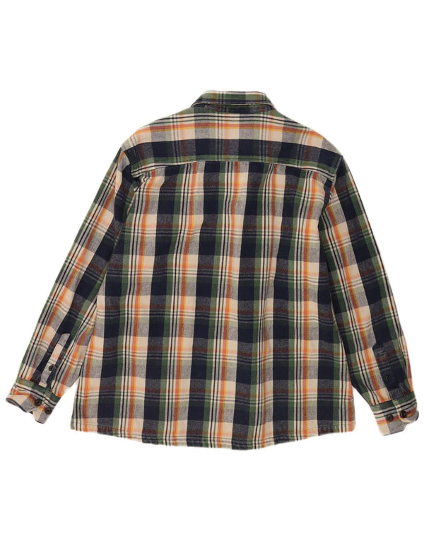 Nils Sundrstrom Camisa de franela para hombre 2XL Cuadros multicolores