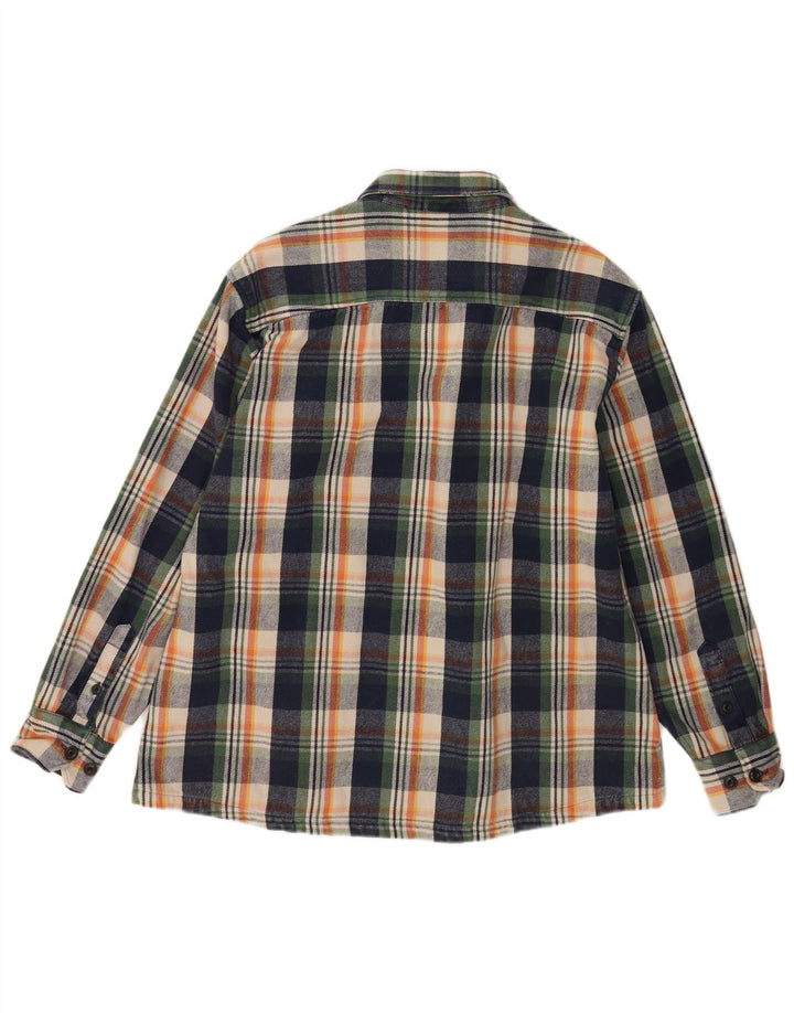 Nils Sundrstrom Camisa de franela para hombre 2XL Cuadros multicolores