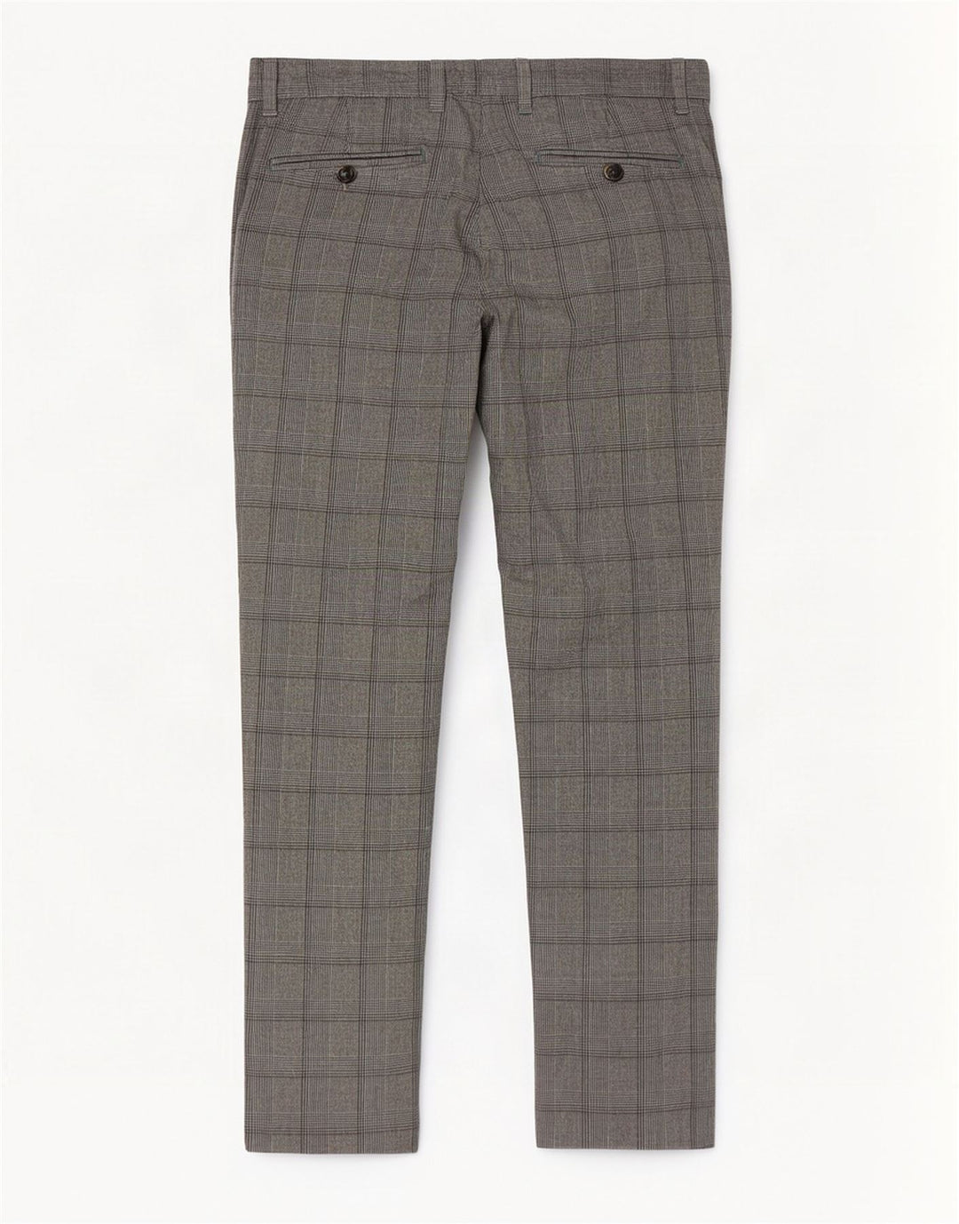 Ted Baker Pantalones informales ajustados para hombre W32 L31 Poliéster a cuadros grises