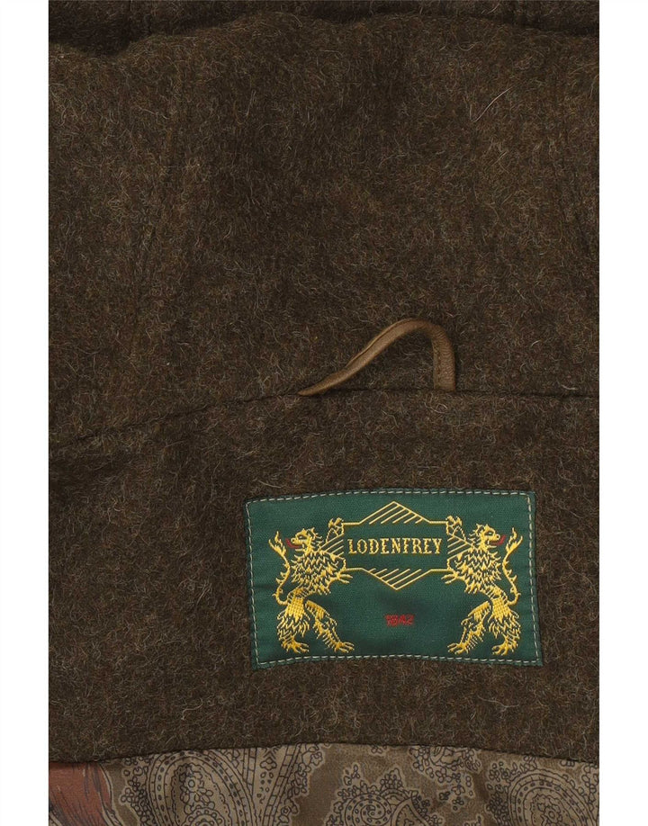 Lodenfrey Trenca con capucha para hombre EU 50 Large Lana verde