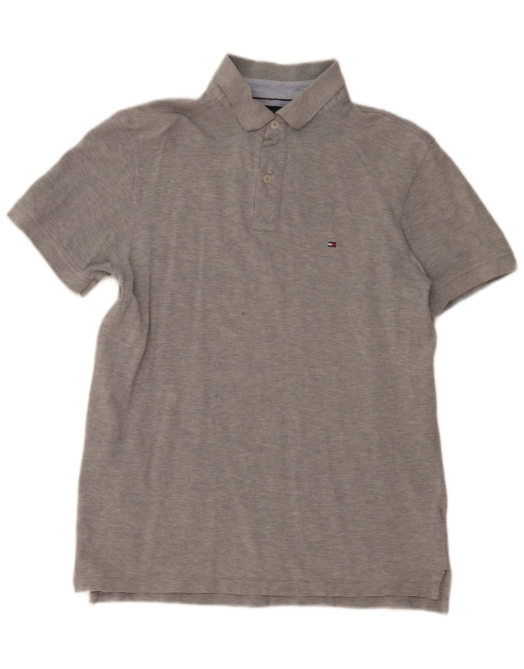 Polo Tommy Hilfiger de algodón moteado en gris medio para hombre