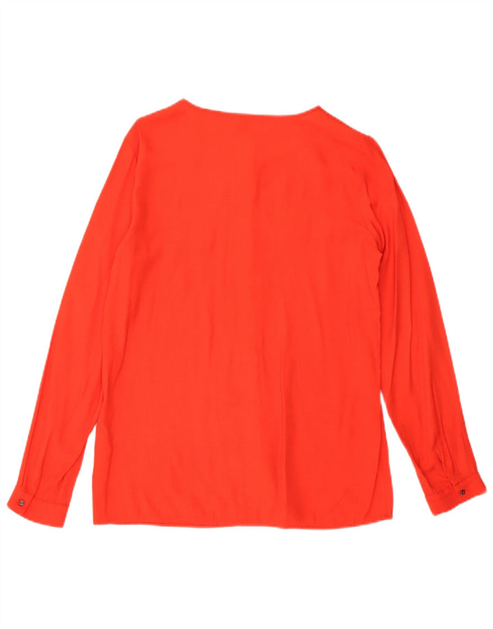 Benetton Blusa Camisera Mujer ES 40 Small Viscosa Roja