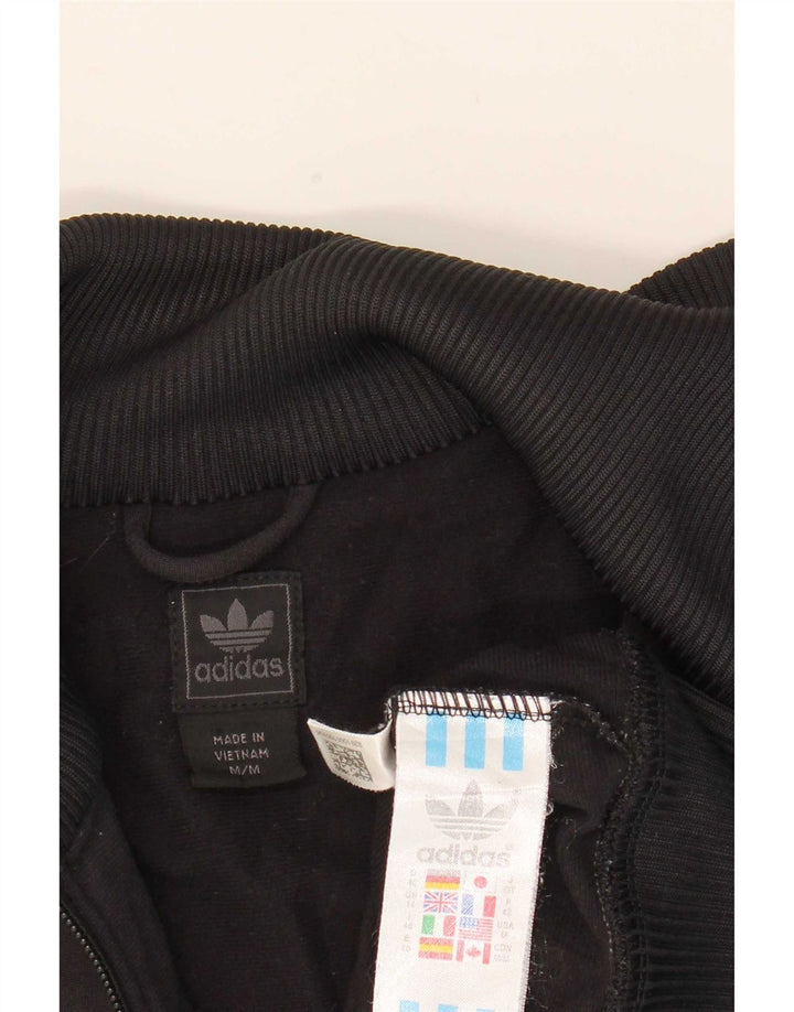 Adidas - Chaqueta de chándal para mujer, talla 40, talla mediana, poliéster negro