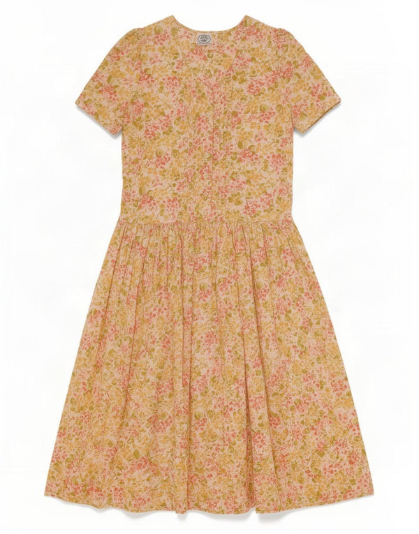 Laura Ashley Maxi Vestido para Mujer UK 10 Pequeño Algodón Floral Multicolor