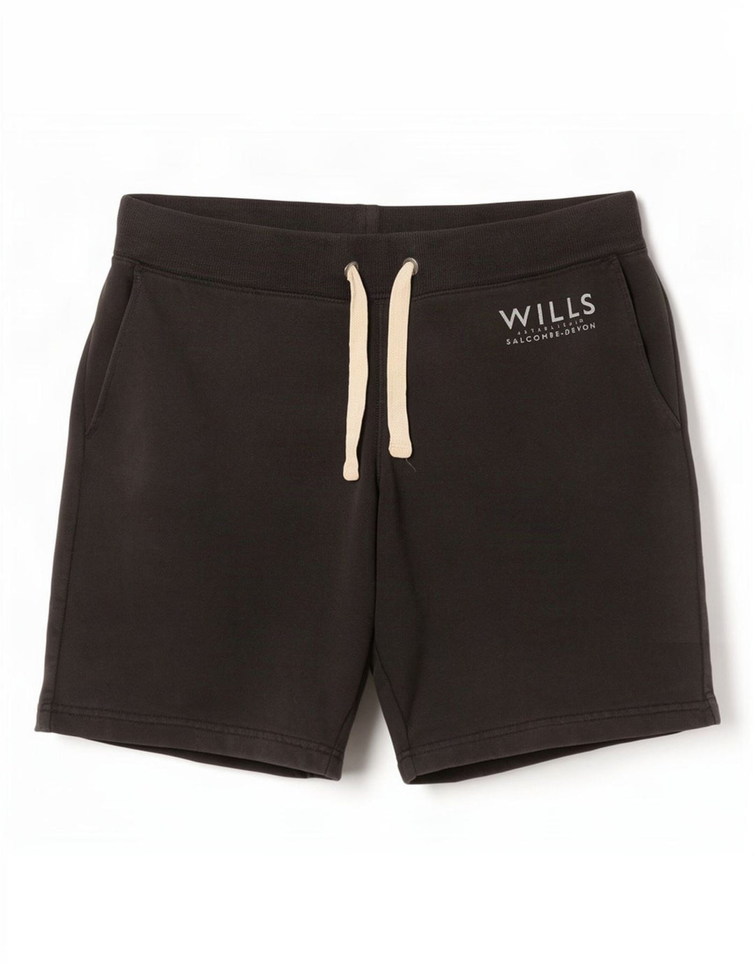 Jack Wills Pantalones cortos deportivos para hombre pequeños de algodón negro