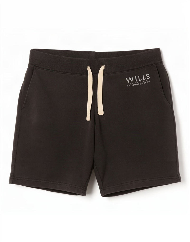 Jack Wills Pantalones cortos deportivos para hombre pequeños de algodón negro