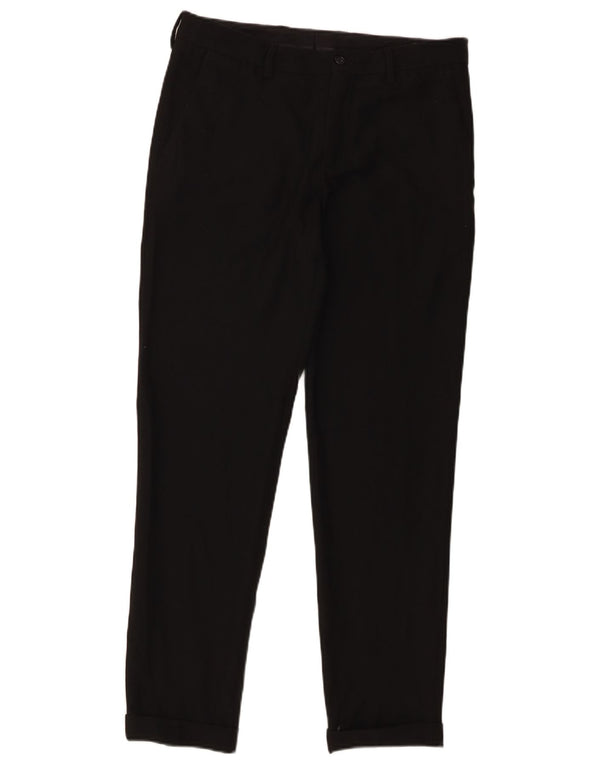 Zara Pantalón capri recto para hombre EU 38 Small W30 L20 Negro