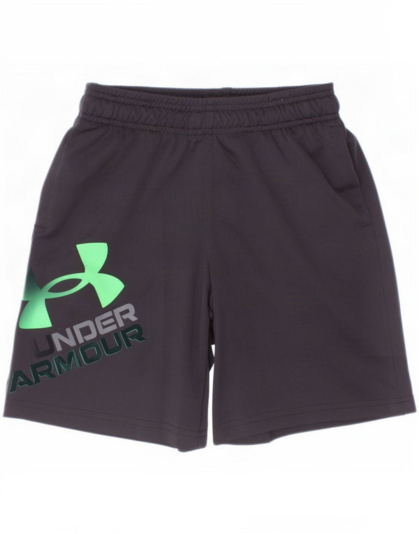 Under Armour Boys Loose Fit Graphic Sport Shorts 7-8 Years Small Black