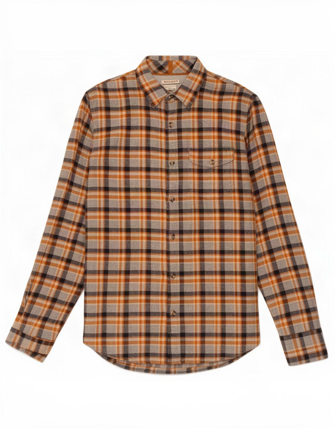 Camisa de franela de corte estándar para hombre de Fat Face de algodón a cuadros grises pequeños