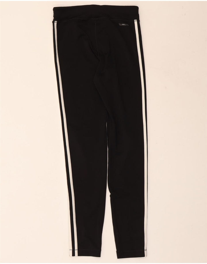 ADIDAS Girls Climalite Leggings 13-14 Years Black Polyester
