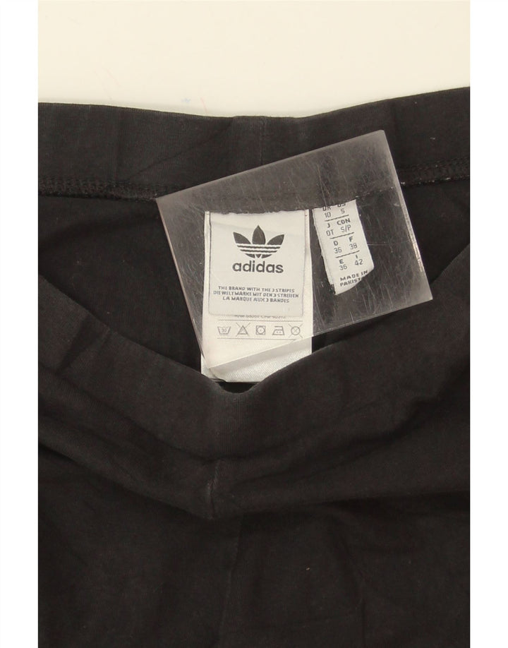 ADIDAS Womens Leggings UK 10 Small Black Cotton Vintage Adidas and Second-Hand Adidas from Messina Hembry 