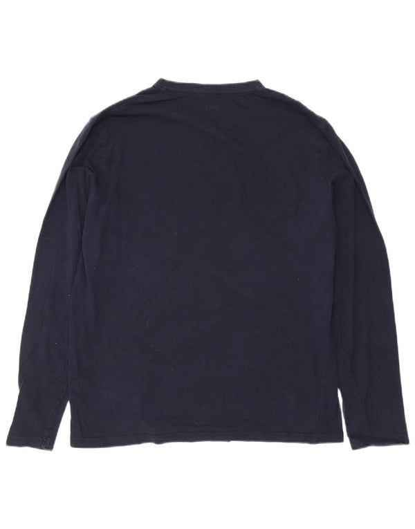 MARKS & SPENCER Top para hombre manga larga pequeño algodón azul marino