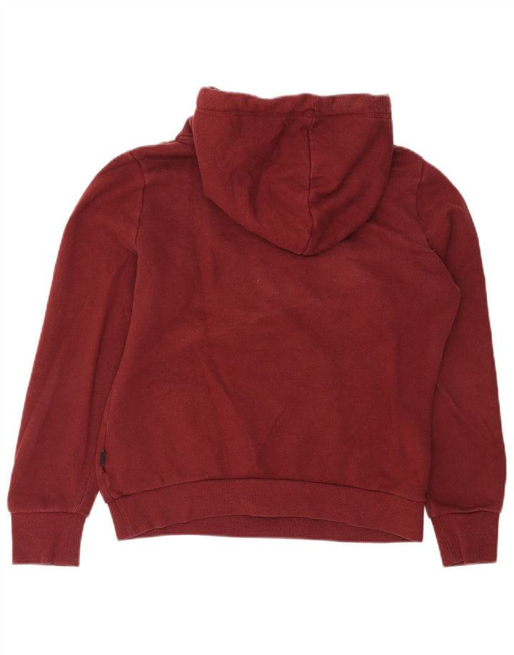 Superdry Jersey con capucha y gráfico gráfico para mujer, talla 40, algodón burdeos mediano