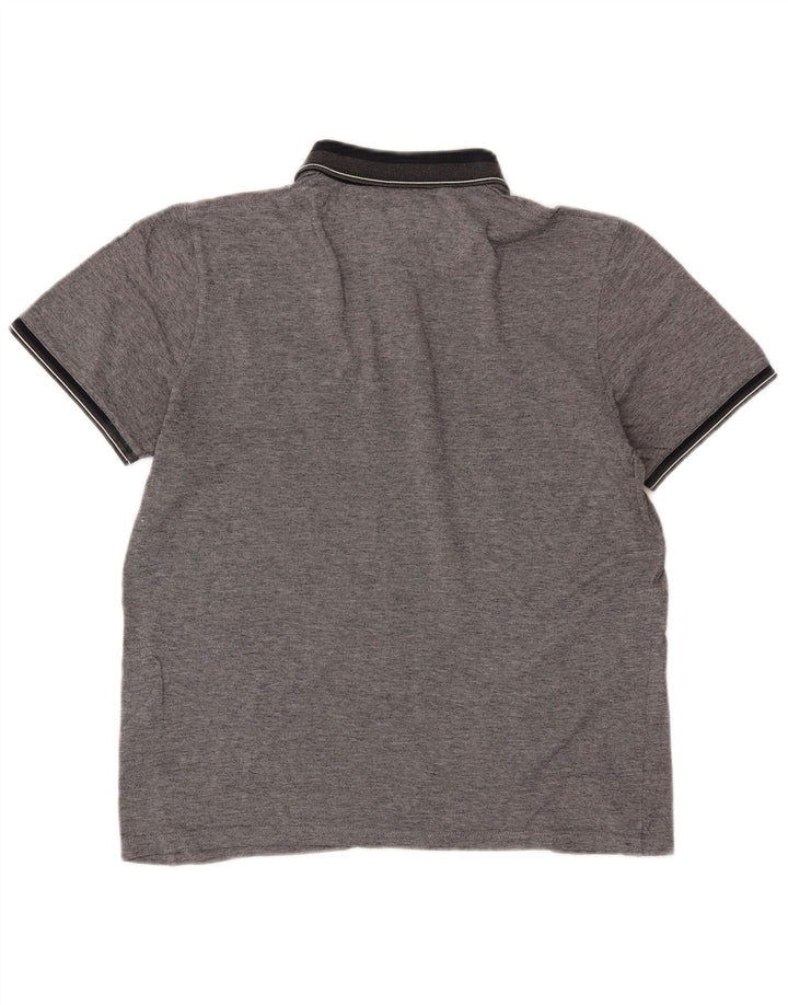 TED BAKER Polo para hombre Talla 5 XL Algodón moteado gris