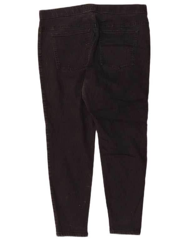 Marks & Spencer Jeans Jegging Cortos para Mujer Reino Unido 46 Grande W32 L25 Algodón Negro
