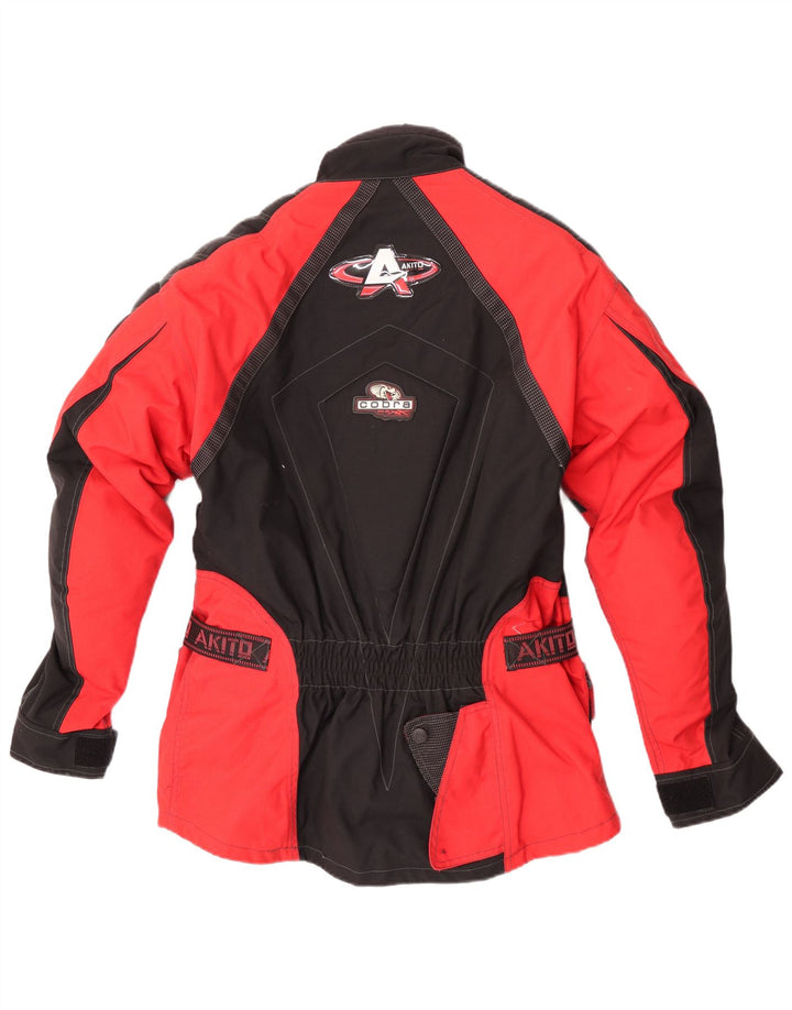 Akito Chaqueta de corredor con gráfico estilo motor para hombre UK 36 Small Black Colourblock