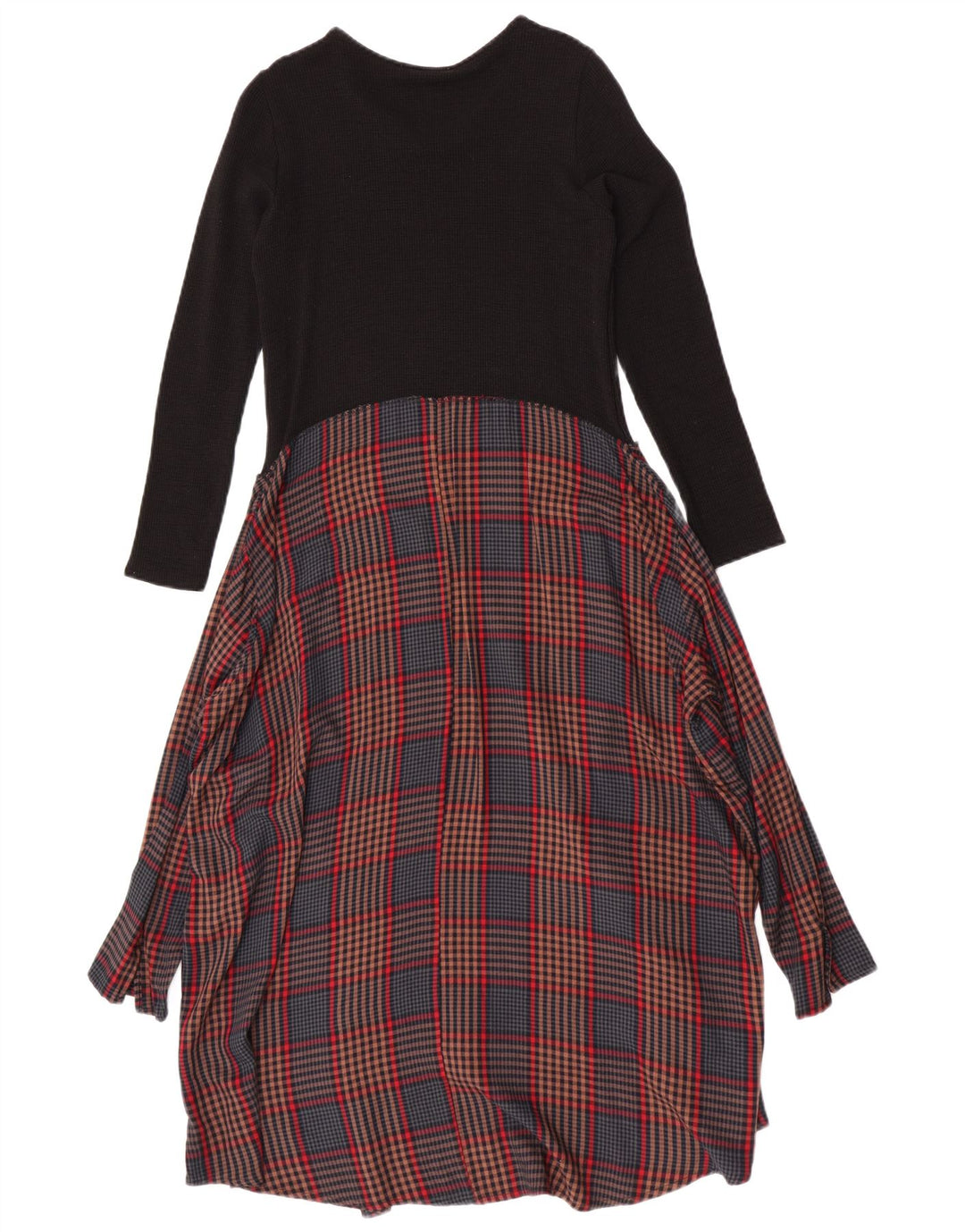 Zara Mujer Maxi Vestido De Manga Larga UK 42 Medium Black Check