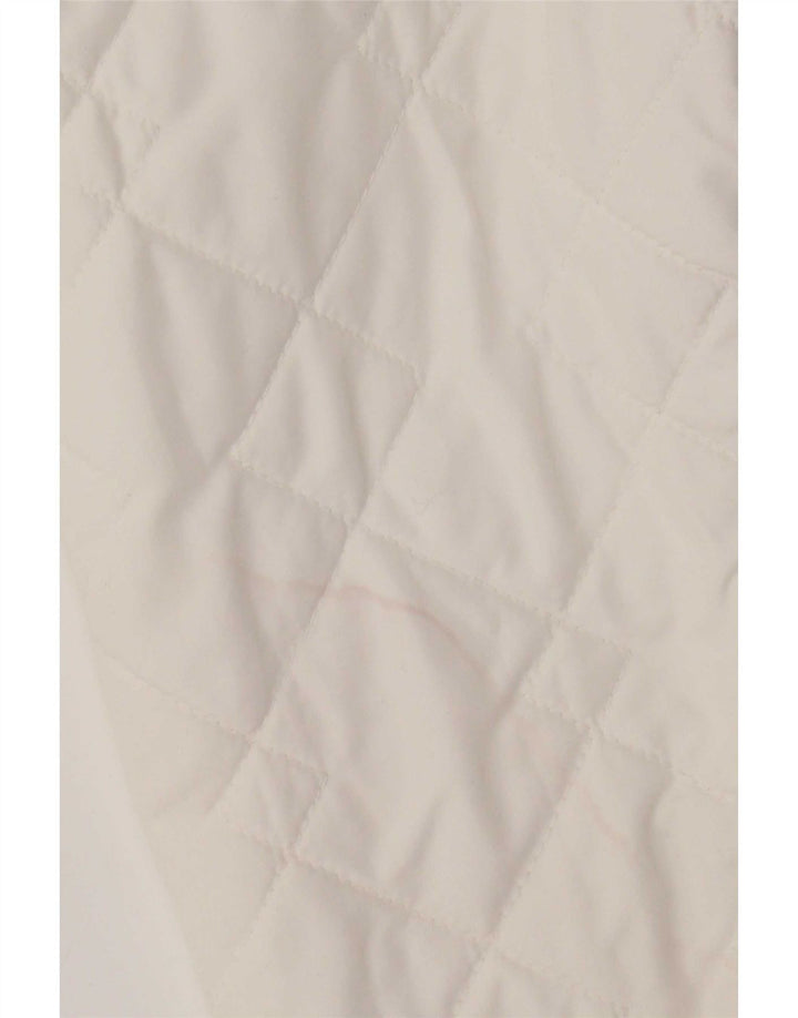 Adidas - Chaqueta acolchada para mujer (talla 40), poliéster blanco mediano