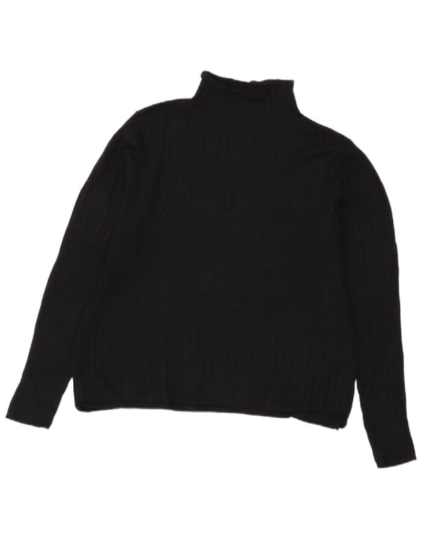Marks & Spencer Jersey con cuello vuelto para mujer UK 40 XL Viscosa negra